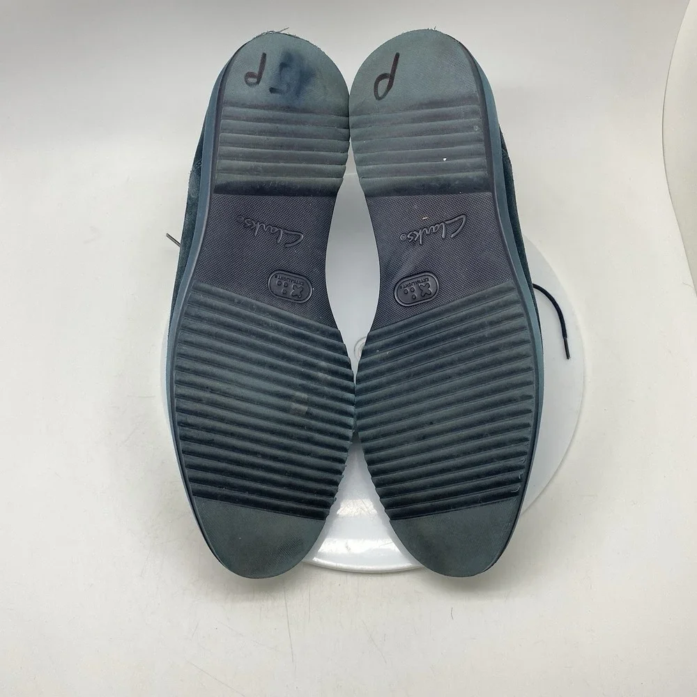 Clarks Kenley Boots Mens 10.5 Navy‎ Blue Suede Chukka Ankle Comfort Casual